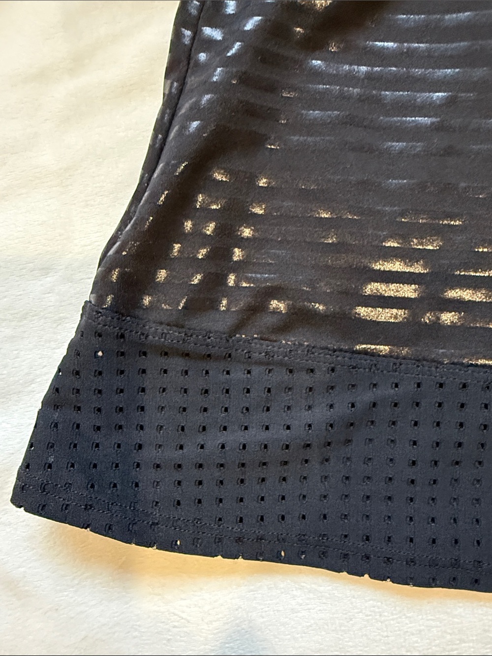 Nike Black Metallic Stripe V-Neck Tank Top - Picture 4 of 5
